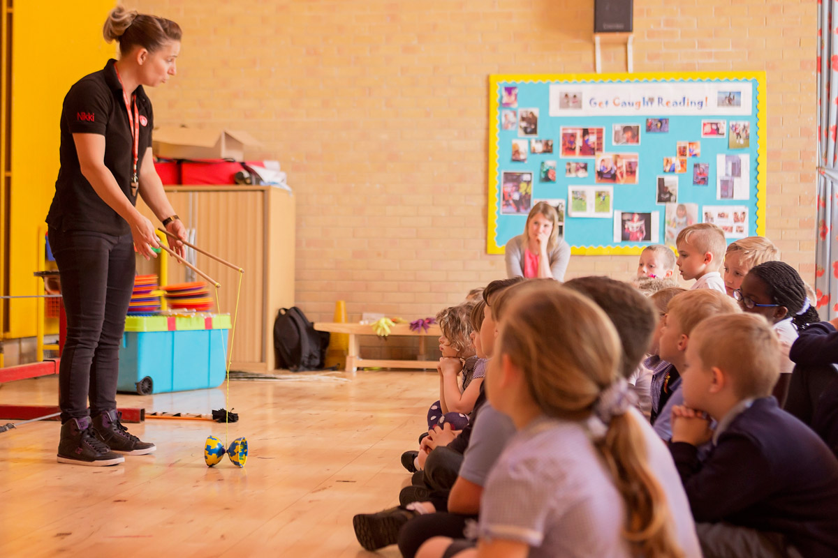 Infant and primary school circus skills workshop