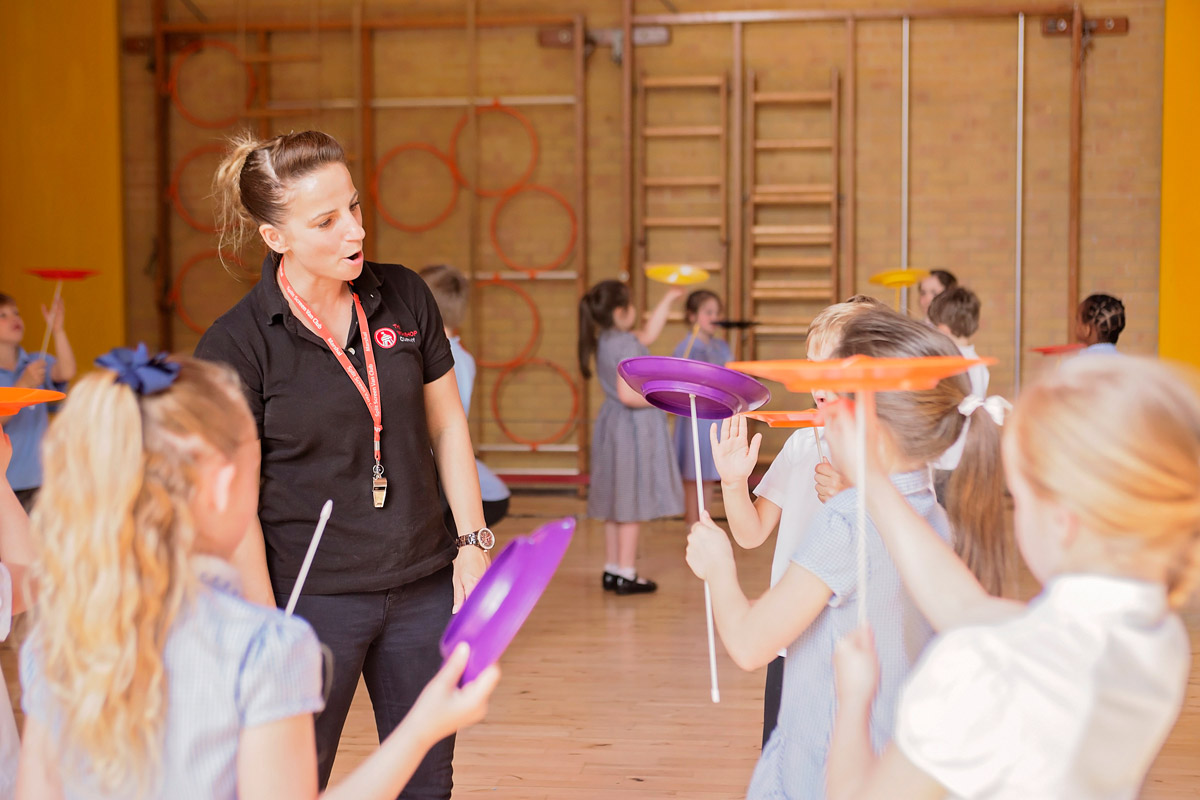 Infant and primary school circus skills workshop